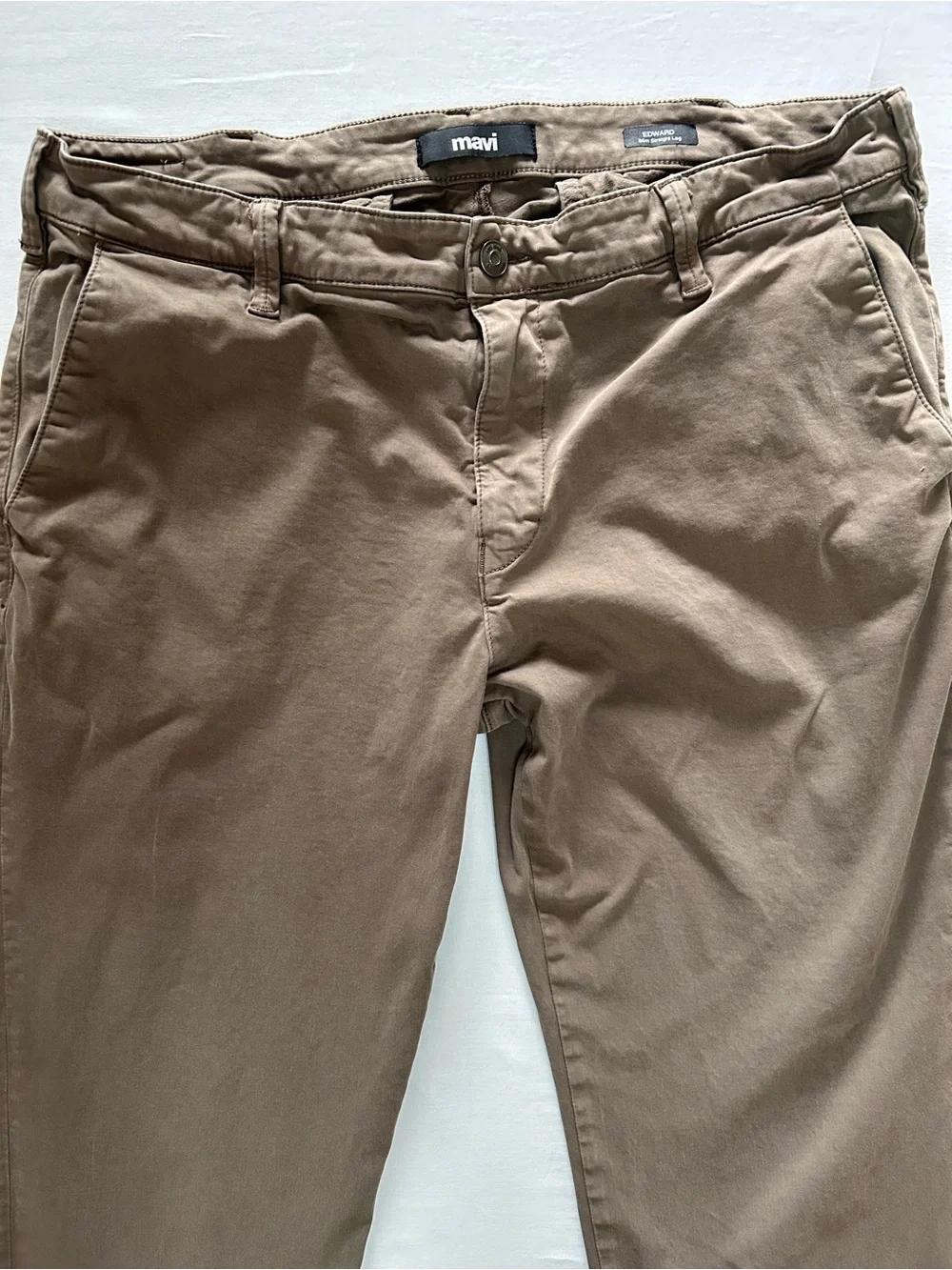 Mavi Edward Pants Mens 36x32 Slim Straight Brown Stretch Chino